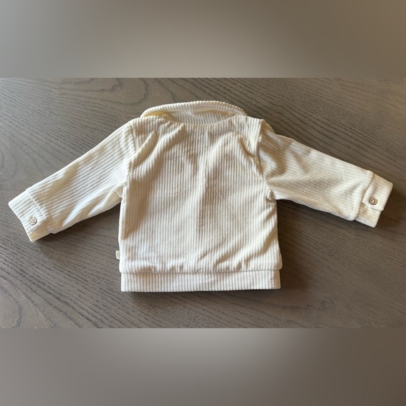 Snug Organic Ribbed Velvet Baby Shirt /Jacket| Cream | Size 6–9 Months - Picture 2 of 4